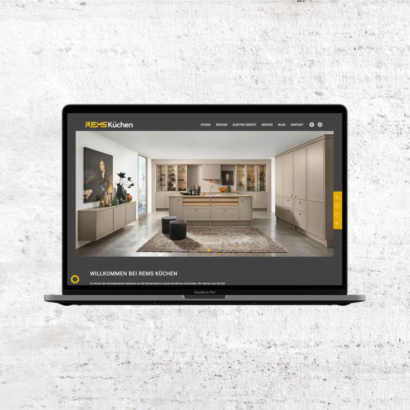 Der Küchenring Blog Bild Händler Laptop view Websites REMS Küchen