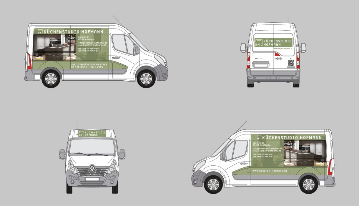 Der Küchenring Blog Illustration Küchen Hofmann 1 Bestellbus mit eigener Reklame